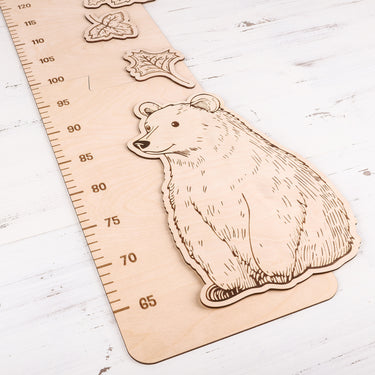 Medidor infantil para la pared - oso 