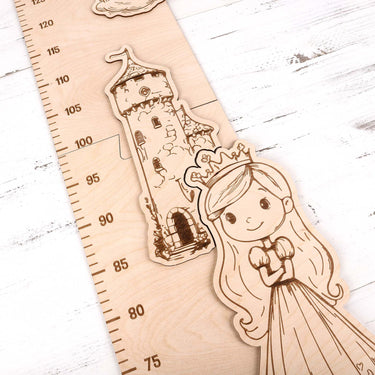 Medidor infantil para la pared - princesa 