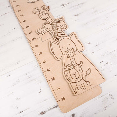 Medidor infantil para la pared - zoológico 