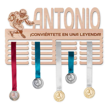 Perchero para medallas - Fútbol americano, hombre 