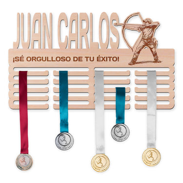 Perchero para medallas - Tiro con arco, hombre 