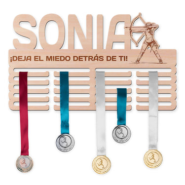 Perchero para medallas - Tiro con arco, mujer 