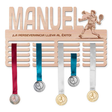 Perchero para medallas - Bádminton, hombre 