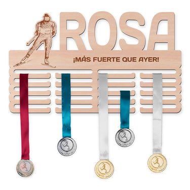 Perchero para medallas - Esquí de fondo, mujer 