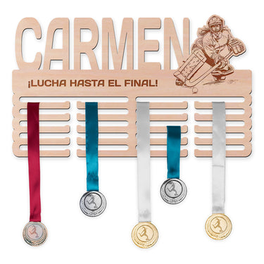 Colgador de medallas - Hockey sobre césped, mujer portera 