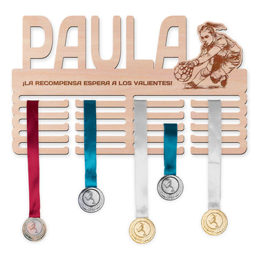 Colgador de medallas - Balonmano, mujer portera 