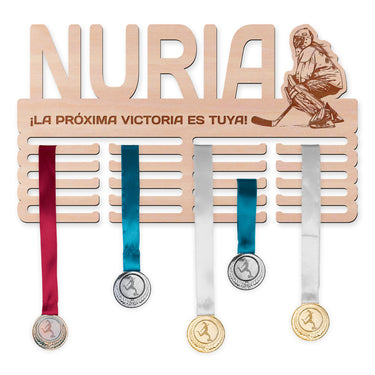 Perchero para medallas - Hockey sobre hielo, mujer bracera 