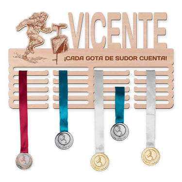 Perchero para medallas - Carrera de orientación, hombre 