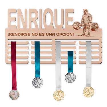 Perchero para medallas - Powerlifting, hombre 