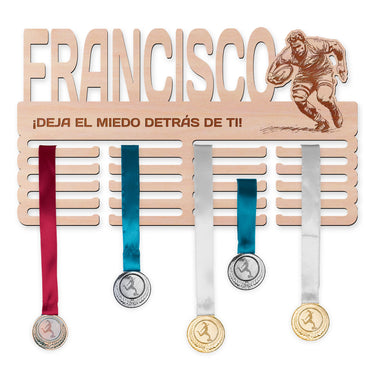 Perchero para medallas - Rugby, hombre 
