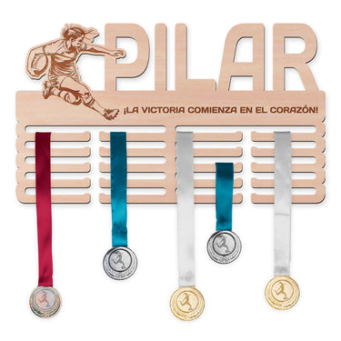 Colgador de medallas - Rugby, mujer 