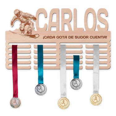 Colgador de medallas - Snowboarding, hombre 