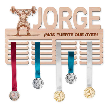 Perchero para medallas - Halterofilia, hombre 