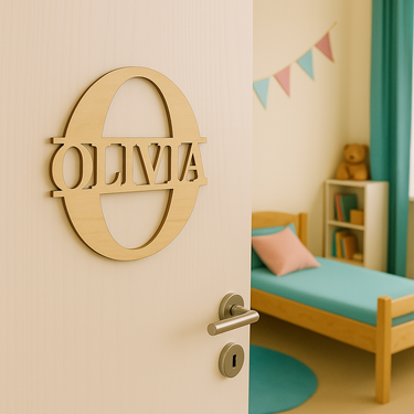 Cartel para puerta con nombre